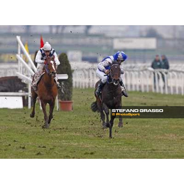Dirk Fuhrmann on Frammassone goes to win the 60.a Gran Corsa Siepi di Roma Roma, 14th february 2010 ph. Stefano Grasso