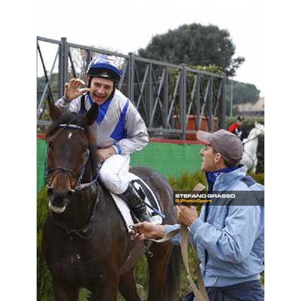 Dirk Fuhrmann on Frammassone after winning the 60.a Gran Corsa Siepi di Roma Roma, 14th february 2010 ph. Stefano Grasso
