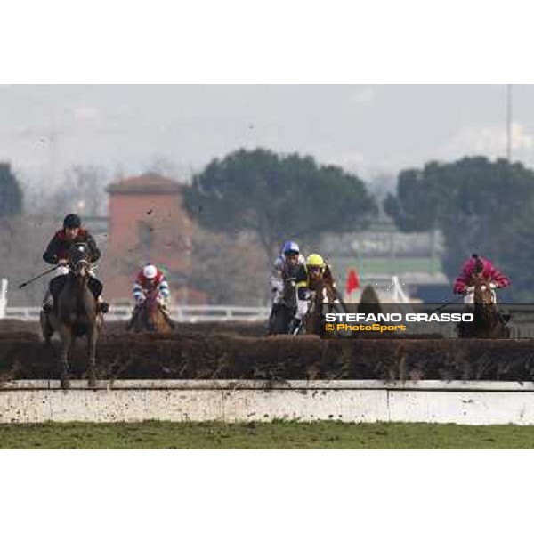 Paul A. Johnson and St Petersbourg go to win the 121¡ Grande Steeple Chase di Romna - Mem. Gen. Mario Argenton Rome, 14th february 2010 ph. Stefano Grasso