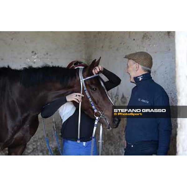 Franco Contu with Eppursimuove pictured at Franco Contu\'s stable Rome, 21st february 2010 ph. Stefano Grasso