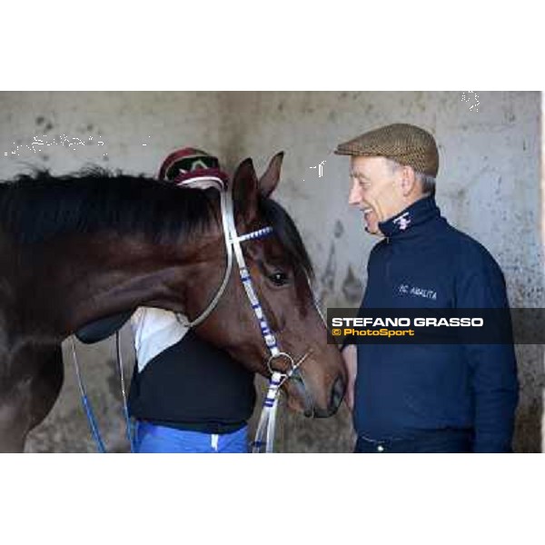 Franco Contu with Eppursimuove pictured at Franco Contu\'s stable Rome, 21st february 2010 ph. Stefano Grasso