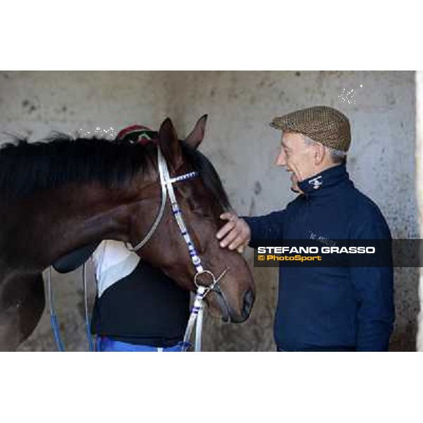 Franco Contu with Eppursimuove pictured at Franco Contu\'s stable Rome, 21st february 2010 ph. Stefano Grasso