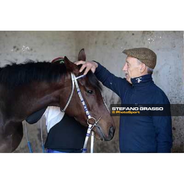 Franco Contu with Eppursimuove pictured at Franco Contu\'s stable Rome, 21st february 2010 ph. Stefano Grasso