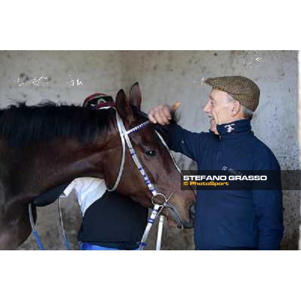 Franco Contu with Eppursimuove pictured at Franco Contu\'s stable Rome, 21st february 2010 ph. Stefano Grasso