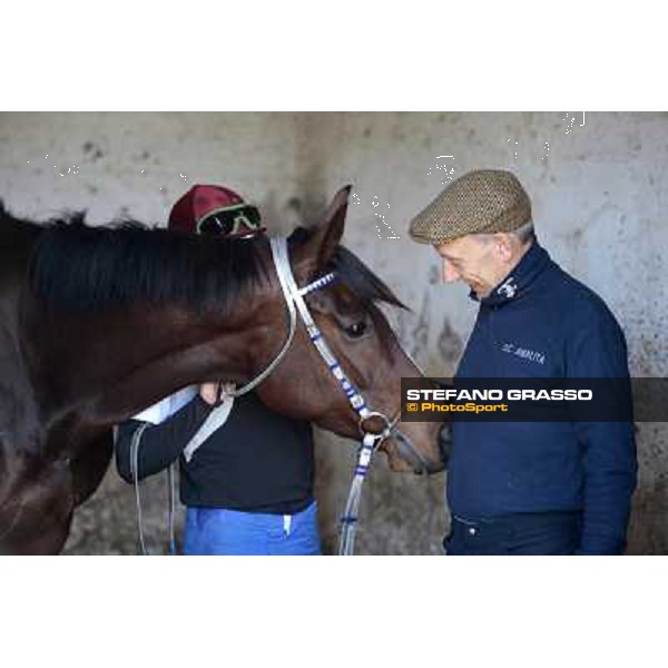 Franco Contu with Eppursimuove pictured at Franco Contu\'s stable Rome, 21st february 2010 ph. Stefano Grasso