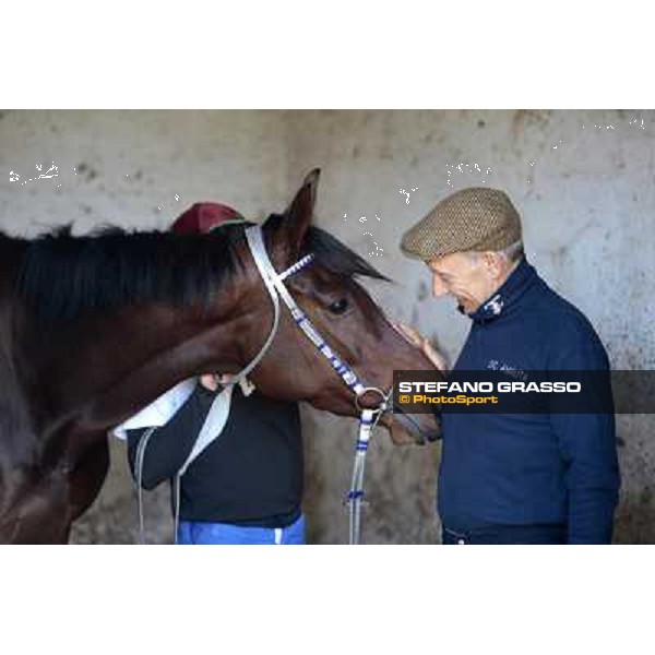 Franco Contu with Eppursimuove pictured at Franco Contu\'s stable Rome, 21st february 2010 ph. Stefano Grasso