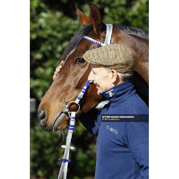Franco Contu and Eppursimuove pictured at Franco Contu\'s stable Rome, 21st february 2010 ph. Stefano Grasso