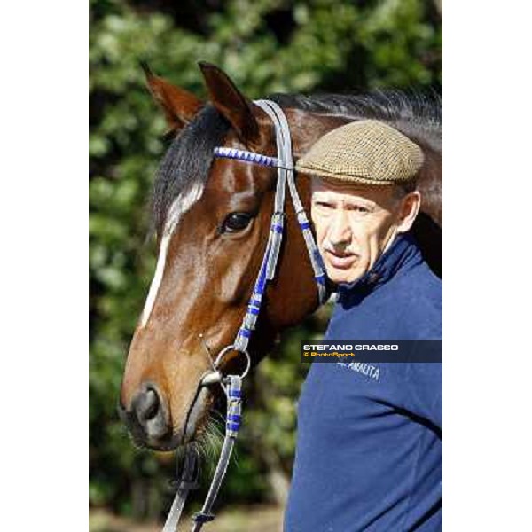 Franco Contu and Eppursimuove pictured at Franco Contu\'s stable Rome, 21st february 2010 ph. Stefano Grasso