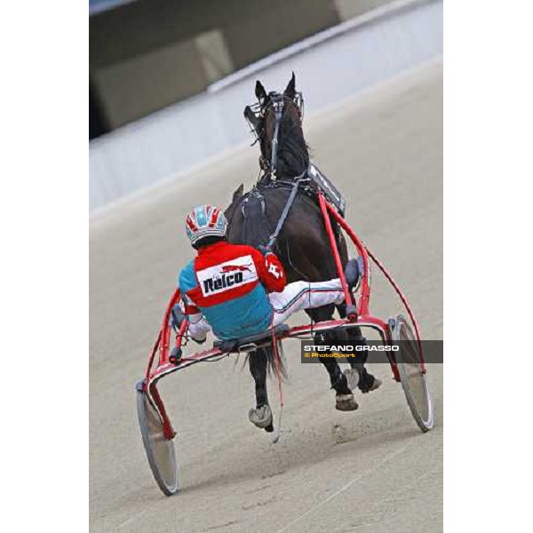 Pietro Gubellini warming up with Le Touquet before the start of the Gran Premio E.N.C.A.T - Mem. Fausto Branchini Milan San Siro, 27th february 2010 ph. Stefano Grasso