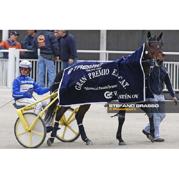 Jorma Kontio and Lisa America after winning the Gran Premio E.N.C.A.T - Mem. Fausto Branchini Milan San Siro, 27th february 2010 ph. Stefano Grasso