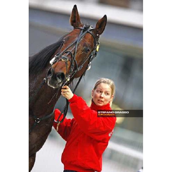 Irving Rivarco after winning the Premio Tenebroso Milan San Siro, 27th february 2010 ph. Stefano Grasso
