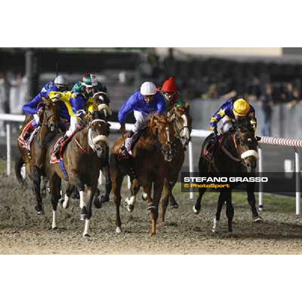 the finish line of the Dubai World Cup - Gloria de Campeao winner, Lizard\'s Desire and Allibar Dubai - Meydan, 26th march 2010 ph. Stefano Grasso
