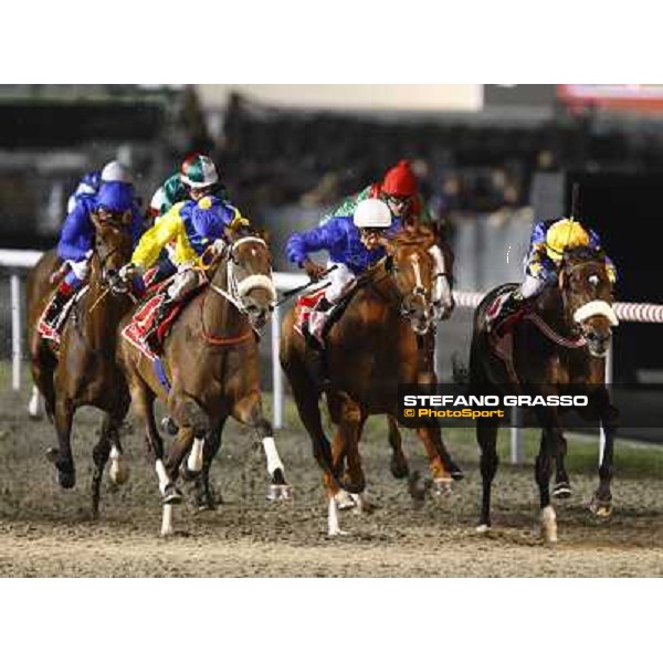 the finish line of the Dubai World Cup - Gloria de Campeao winner, Lizard\'s Desire and Allibar Dubai - Meydan, 26th march 2010 ph. Stefano Grasso