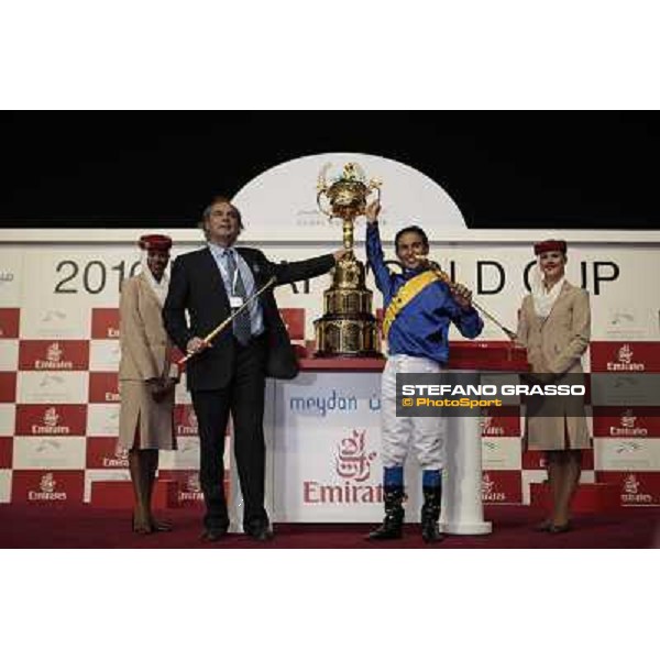 Tiago Pereira and Pascal Bary celebrates after winning the Dubai World Cup Dubai - Meydan, 26th march 2010 ph. Stefano Grasso