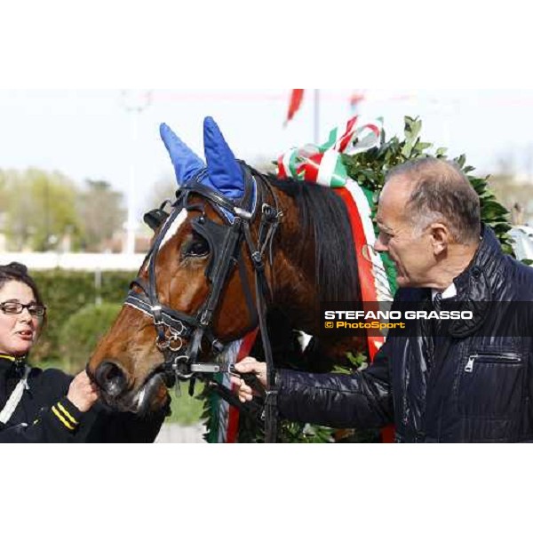 prize giving for Nieves Vl and her owner winners of Gan Premio Italia Filly Bologna - Arcoveggio racetrack, 5th april 2010 ph. Stefano Grasso