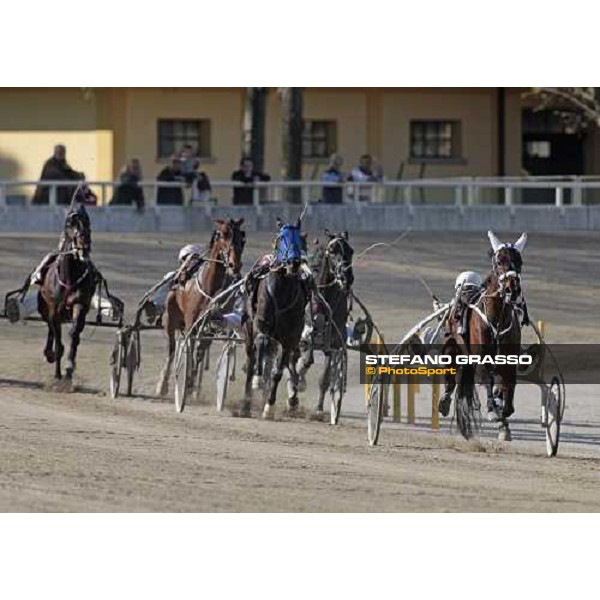 Enrico Bellei with Nakitast enters the straight and goes to win the Gran Premio Italia Bologna - Arcoveggio racetrack, 5th april 2010 ph. Stefano Grasso