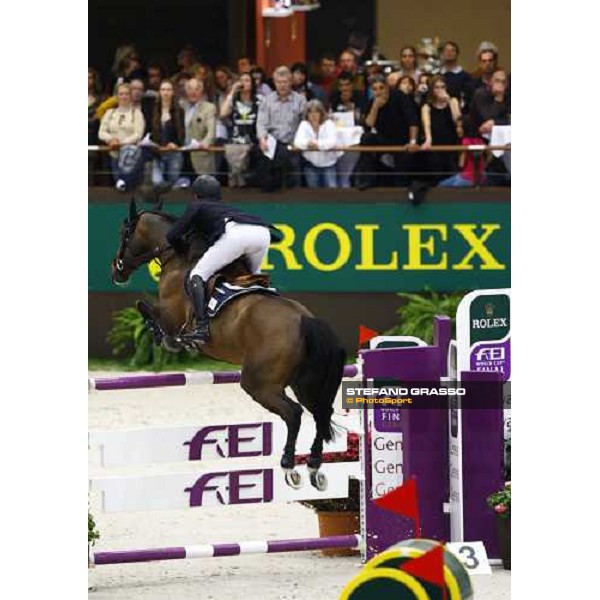 Steve Guerdat (SUI) riding Tresor V wins the second leg of the Rolex Fei World Cup Final (Jump- off) Geneva - Rolex Fei World Cup final, 16th april 2010 ph. Stefano Grasso