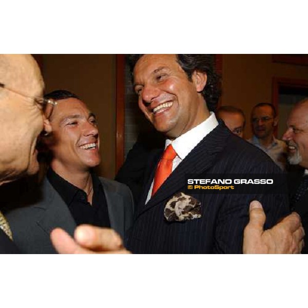 Bruno Grizzetti with Frankie Dettori and Pinuccio Molteni Varese Le Bettole 7th august 2004 ph. Stefano Grasso