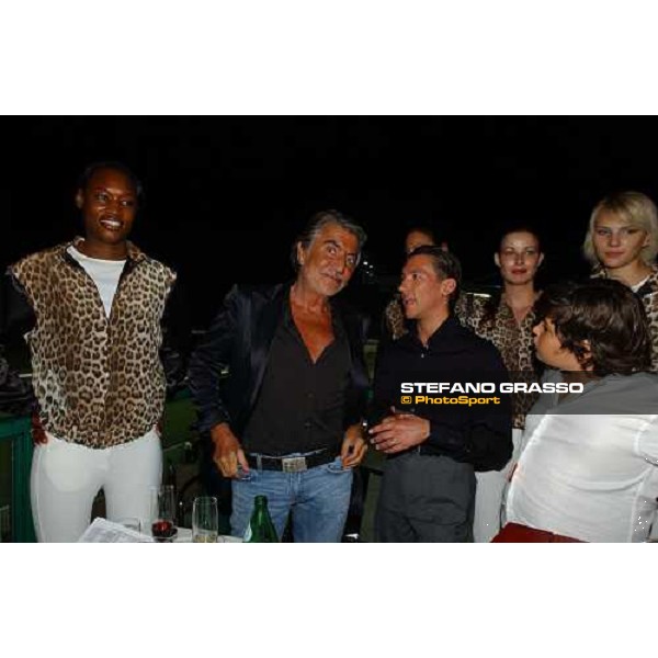 Roberto Cavalli with Frankie Dettori Varese Le Bettole 7th august 2004 ph. Stefano Grasso