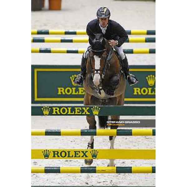 Marcus Ehning on Plot Blue wins the Rolex Fei World Cup final Geneva, 18th april 2010 ph. Stefano Grasso