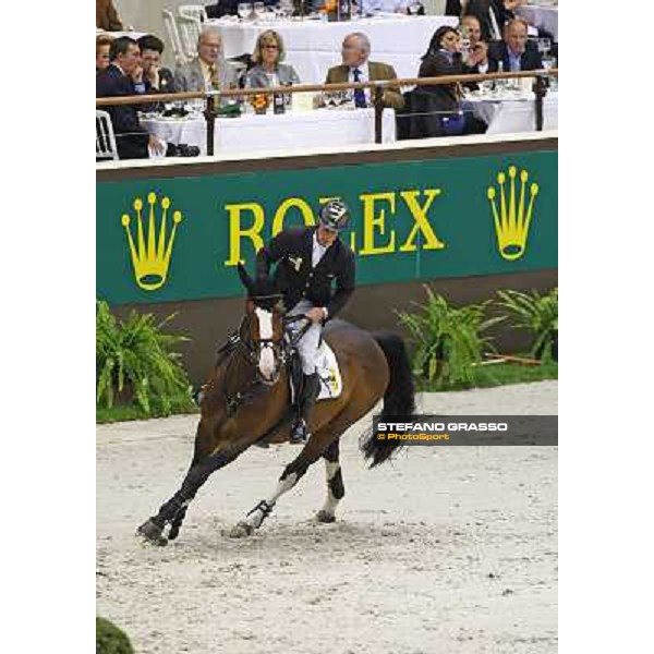 Marcus Ehning on Plot Blue wins the Rolex Fei World Cup final Geneva, 18th april 2010 ph. Stefano Grasso