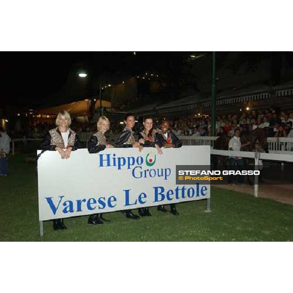 parade ring of Criterium Varesino with Roberto Cavalli\'s models Varese Le Bettole 7th august 2004 ph. Stefano Grasso
