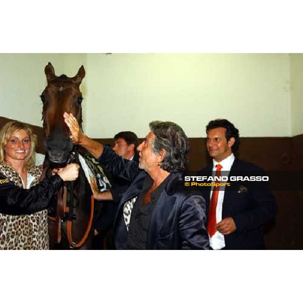 Roberto Cavalli with Love Money winner of Criterium Varesino Varese Le Bettole 7th august 2004 ph. Stefano Grasso