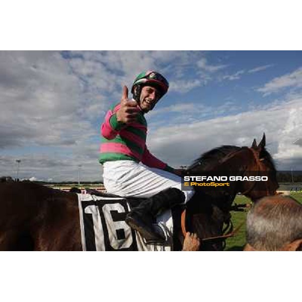 Mirco Demuro and Worthadd after winning the 127° Derby Italiano Rome, 8th may 2010 ph. Stefano Grasso