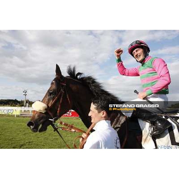 Mirco Demuro and Worthadd after winning the 127° Derby Italiano Rome, 8th may 2010 ph. Stefano Grasso