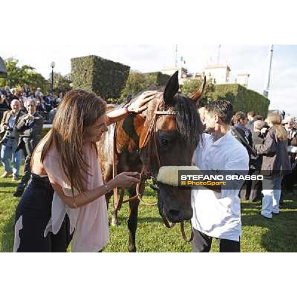 Cristiana Brivio Sforza and Worthadd after winning the 127° Derby Italiano Rome, 8th may 2010 ph. Stefano Grasso
