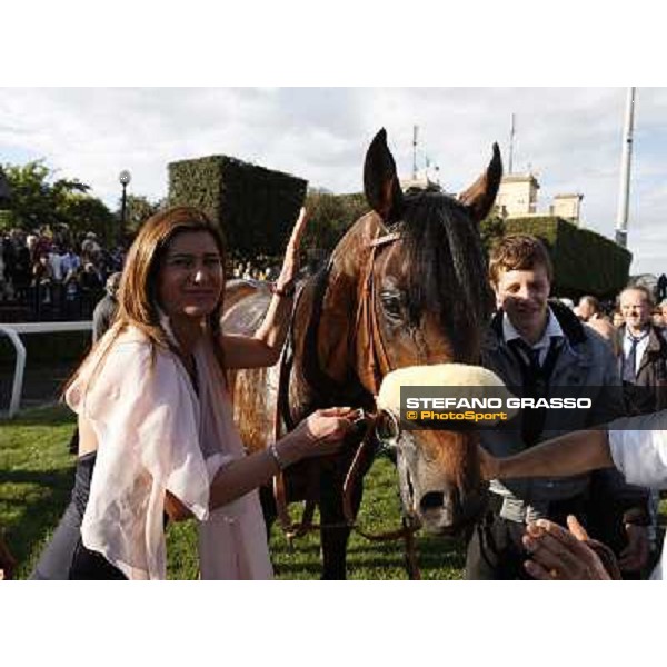Cristiana Brivio Sforza and Worthadd after winning the 127° Derby Italiano Rome, 8th may 2010 ph. Stefano Grasso