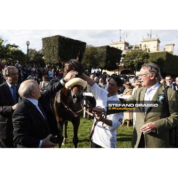Vittorio Caruso, Worthadd and Diego Romeo after winning the 127° Derby Italiano Rome, 8th may 2010 ph. Stefano Grasso