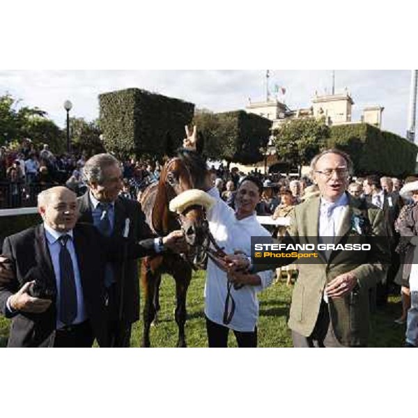 Vittorio Caruso, Worthadd and Diego Romeo after winning the 127° Derby Italiano Rome, 8th may 2010 ph. Stefano Grasso