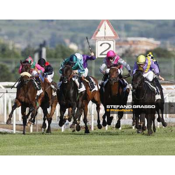 Mirco Demuro on Worthadd goes to win the 127° Derby Italiano Rome, 8th may 2010 ph. Stefano Grasso