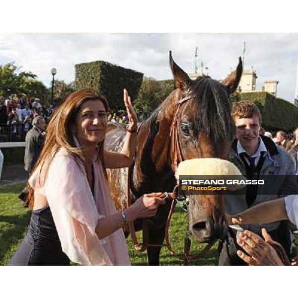 Cristiana Brivio Sforza and Worthadd after winning the 127° Derby Italiano Rome, 8th may 2010 ph. Stefano Grasso