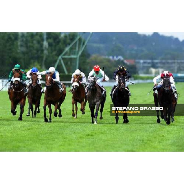  Olivier Peslier on Beutifix (3rd from left) wins Prix De La Vallee D\'Auge - Haras d\'Etreham Deauville 21th august 2004 ph. Stefano Grasso