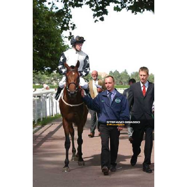 Joseph Fanning comes back on Mister Monet after winning Prix Guillaume D\'Ornano Deauville 21st august 2004 ph. Stefano Grasso