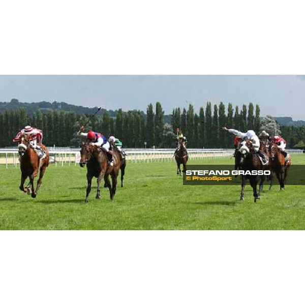 Christophe Soumillon on Course de la Reine wins Prix du Calvados Deauville 21st august 2004 ph. Stefano Grasso