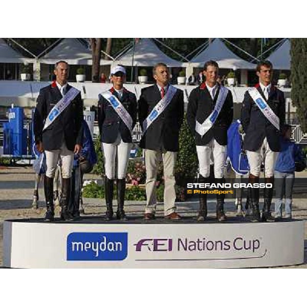 The French Team winner of the Meydan Fei Nations Cup - 78¡ Csio Piazza di Siena Rome, 28th may 2010 ph. Stefano Grasso