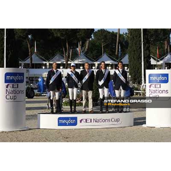The French Team winner of the Meydan Fei Nations Cup - 78¡ Csio Piazza di Siena Rome, 28th may 2010 ph. Stefano Grasso