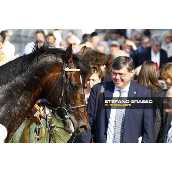 Pressing and his breeder Mr. Giovanni Caiani in the winner circle of Premio Carlo Vittadini Milano, 30th may 2010 ph. Stefano Grasso