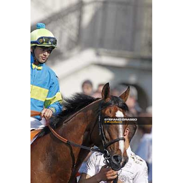 Umberto Rispoli on Fanunalter in the paddock of Premio Carlo Vittadini Milan - San Siro racetrack, 30th may 2010 ph. Stefano Grasso