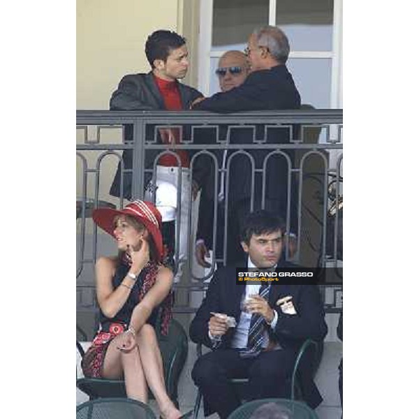 Gianfranco Dettori and Umberto Rispoli in the owners enclosure of San Siro Milan - San Siro racetrack, 30th may 2010 ph. Stefano Grasso