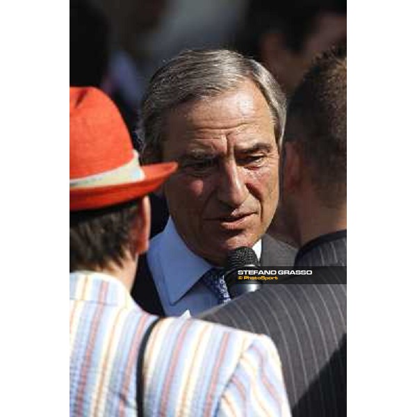 a portrait for Luca Cumani after winning the Oaks Milan - San Siro racetrack, 30th may 2010 ph. Stefano Grasso