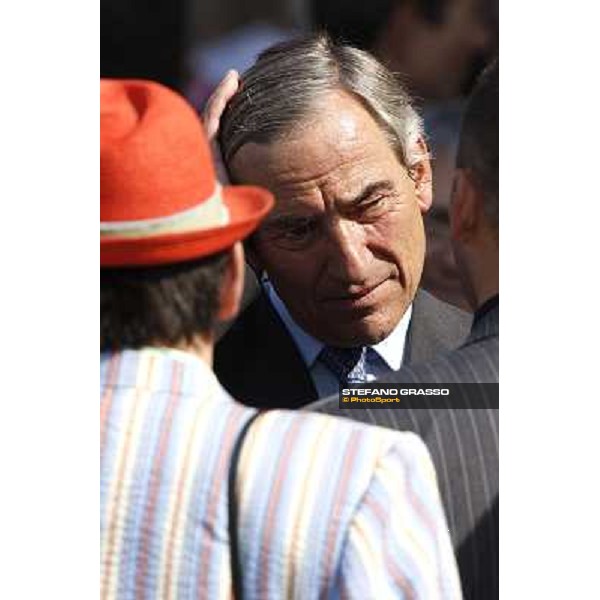 a portrait for Luca Cumani after winning the Oaks Milan - San Siro racetrack, 30th may 2010 ph. Stefano Grasso