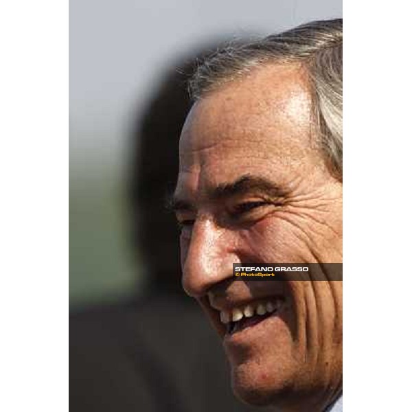 a portrait for Luca Cumani after winning the Oaks Milan - San Siro racetrack, 30th may 2010 ph. Stefano Grasso