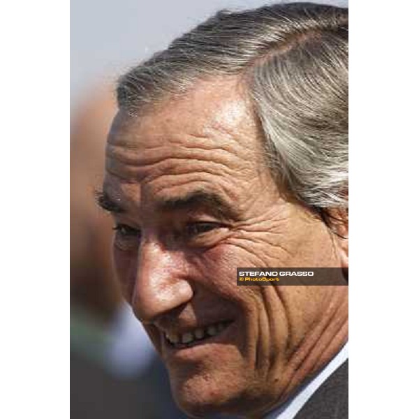 a portrait for Luca Cumani after winning the Oaks Milan - San Siro racetrack, 30th may 2010 ph. Stefano Grasso