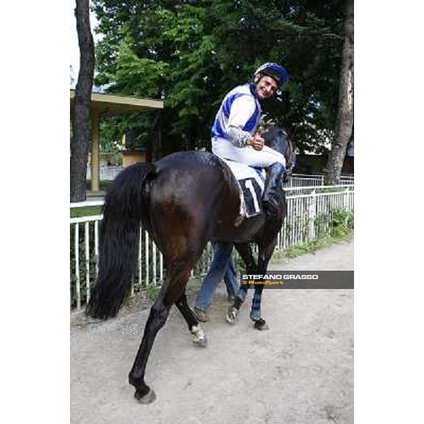 Dirk Fuhrmann and Frammassone winners of Gran Corsa Siepi d\' Italia Merano, 6th june 2010 ph. Stefano Grasso