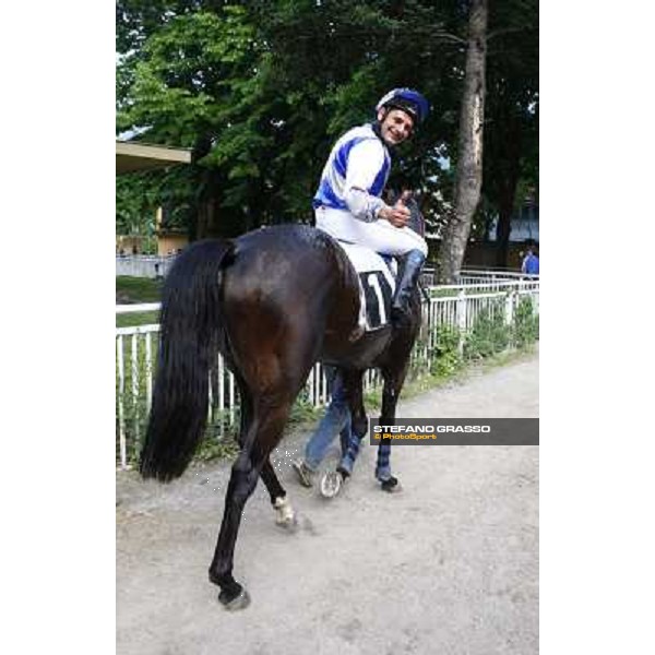 Dirk Fuhrmann and Frammassone winners of Gran Corsa Siepi d\' Italia Merano, 6th june 2010 ph. Stefano Grasso