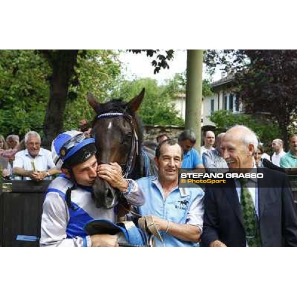 Franco Contu, Dirk Fuhrmann and Frammassone winners of Gran Corsa Siepi d\' Italia Merano, 6th june 2010 ph. Stefano Grasso